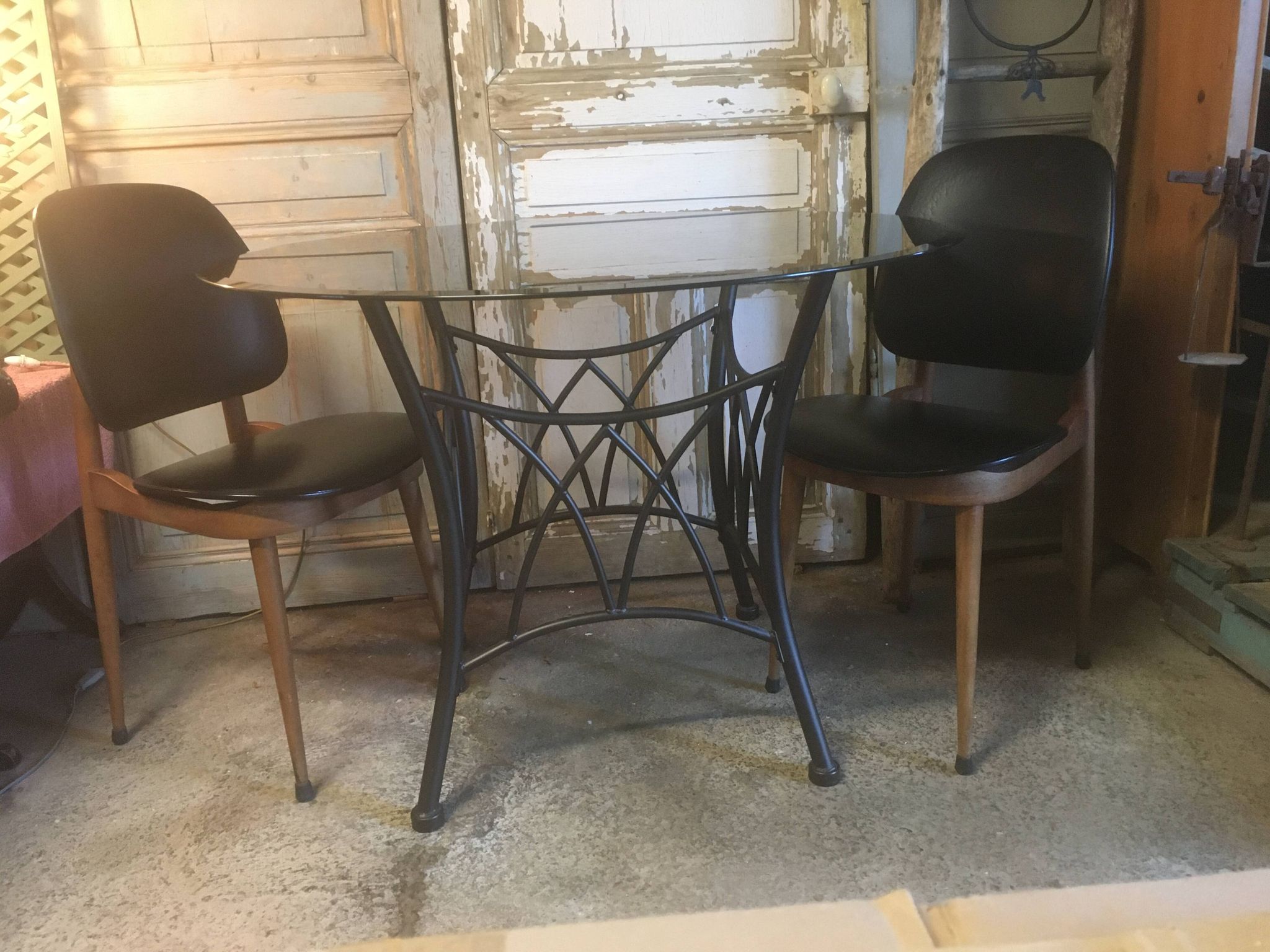 Paire de chaises Pegase par Baumann 1960