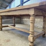 Large dining table monastery style raw natural oak