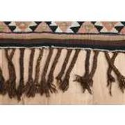 1970s Vintage Turkish Oushak Handmade Wool Cotton Brown Runner Rug 83x290