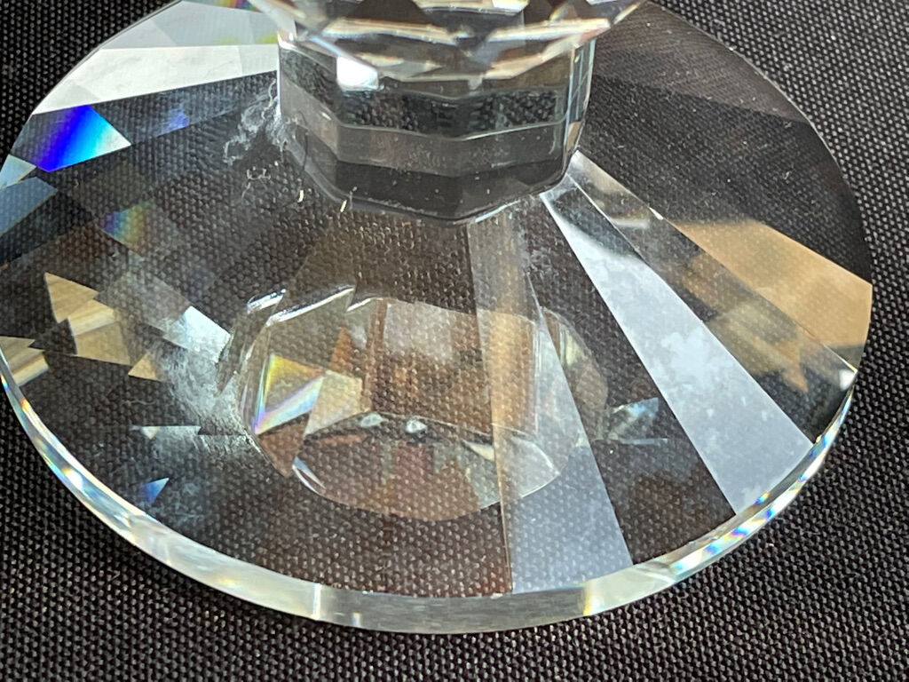 Candle holders - glass or cut crystal