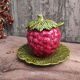 Vintage French set for jam, in the form of a strawberry