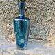 Vintage engraved blue vase