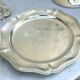 Important vegetable dish covered and its silver-plated metal stand in Louis XV style.