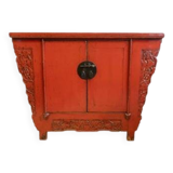 Buffet ancien chinois laque rouge