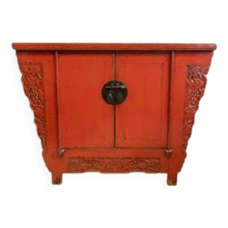 Buffet ancien chinois laque rouge