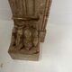 Napoleon III fireplace with claw feet in speckled marble, 19th century.