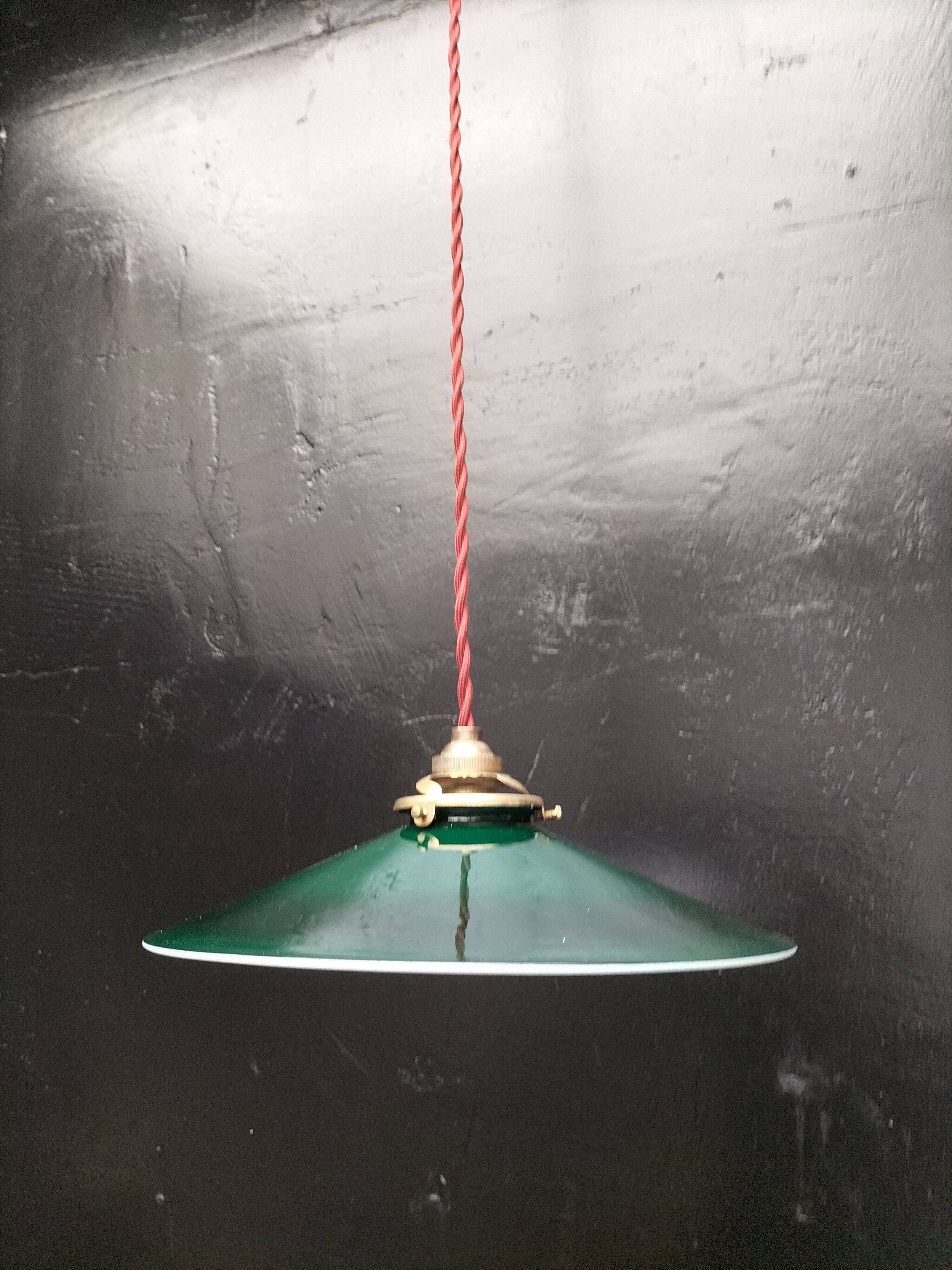 Green opaline pendant light