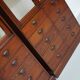 Large Antique Belgian Pitch Pine Apothecary Shop Cabinet / Vitrine, ca 1900