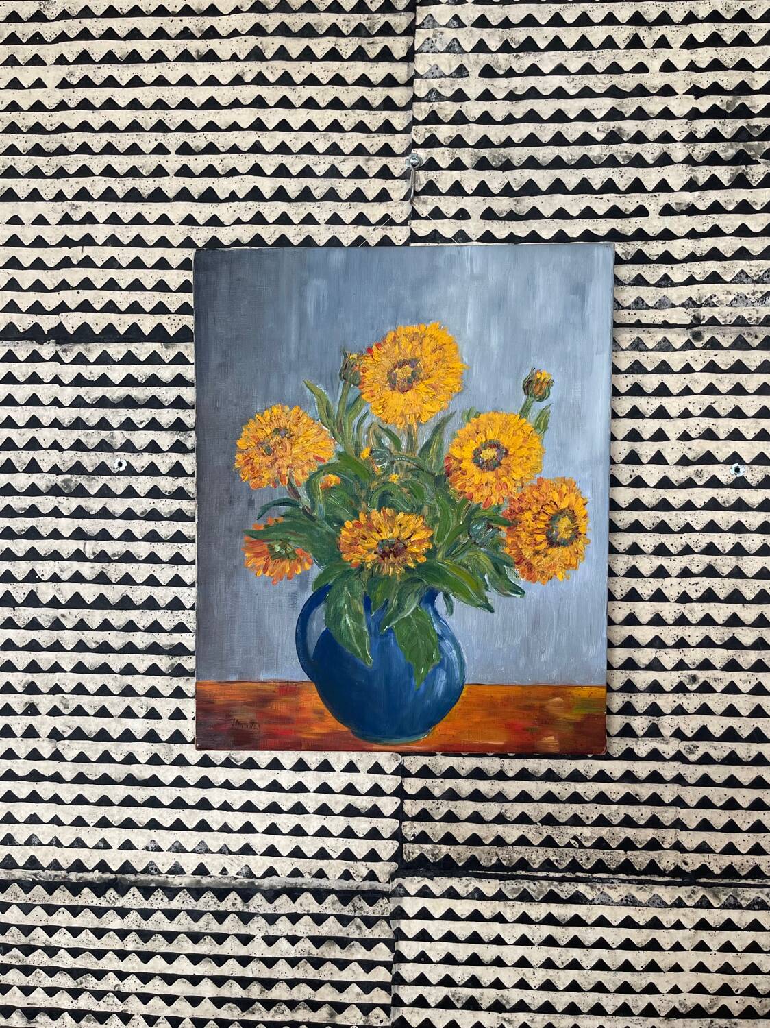 Huile sur toile nature morte