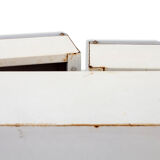 Medicine cabinet space metal double door with key Nightingale vintage