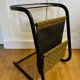 Piece of sofa smoked glass and fabric 70s