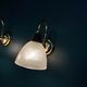 Pair of brass wall sconces and prismatic glass tulips vintage decoration lighting fixture