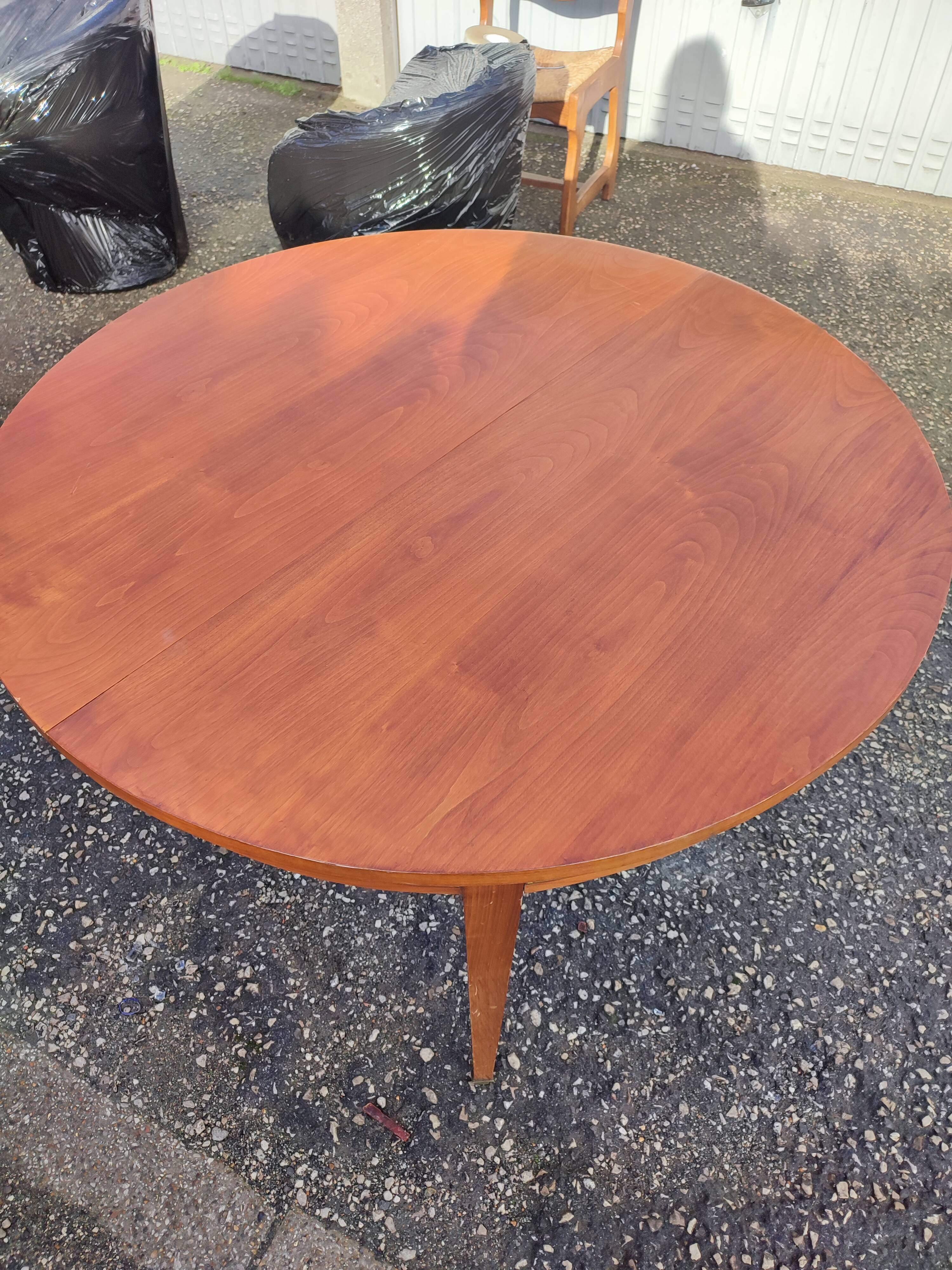 Old dining table wood brass vintage Scandinavian teak