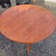 Old dining table wood brass vintage Scandinavian teak