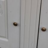 Buffet art déco rénové - Beige Glaise Ripolin - H100 x L133 x P52 cm