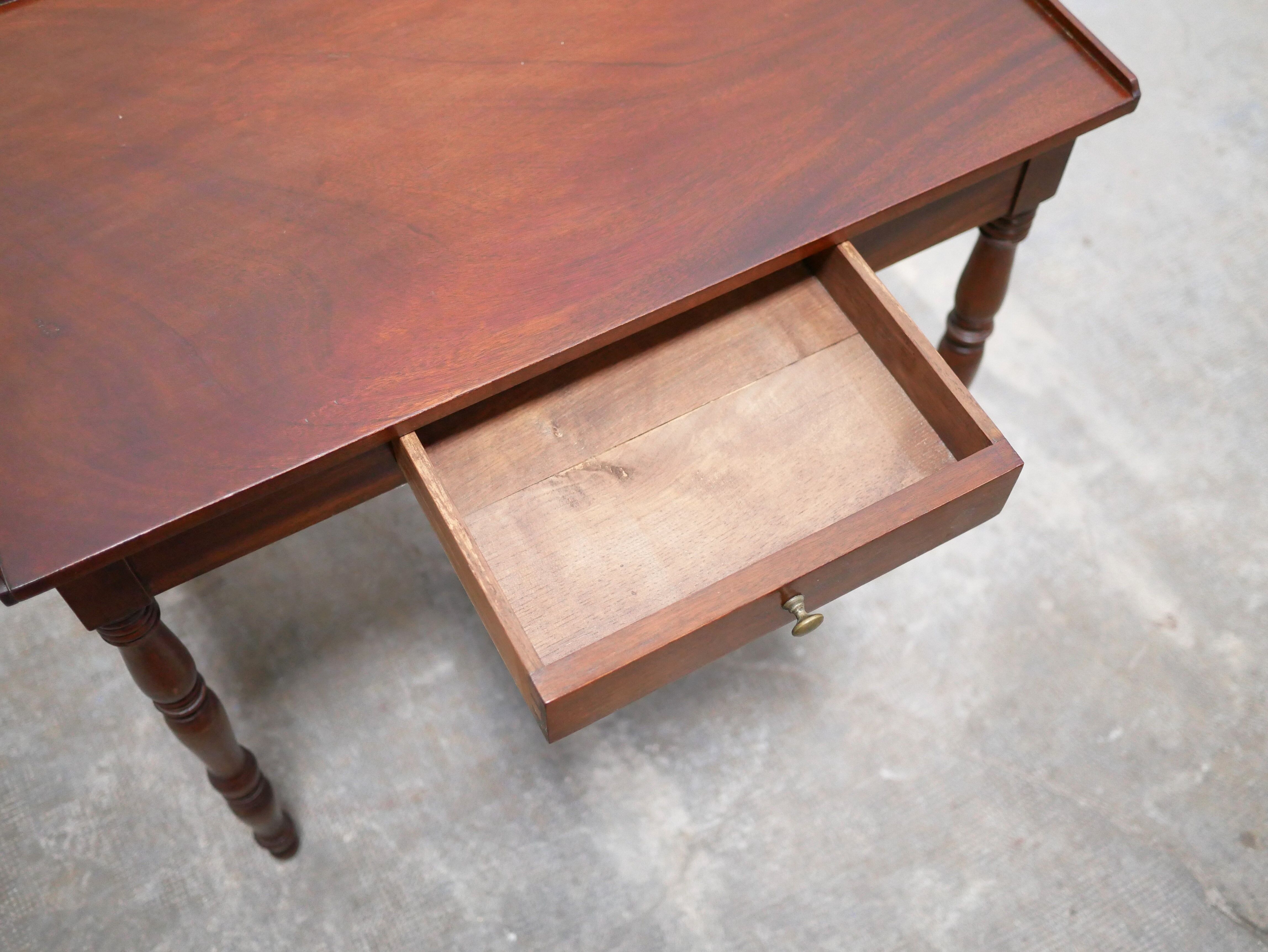 Vintage wooden desk side table