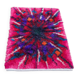 Swedish Tibetan Rya rug with flower by Jagarz for Rya