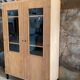Bookcase in raw wood & metal feet
