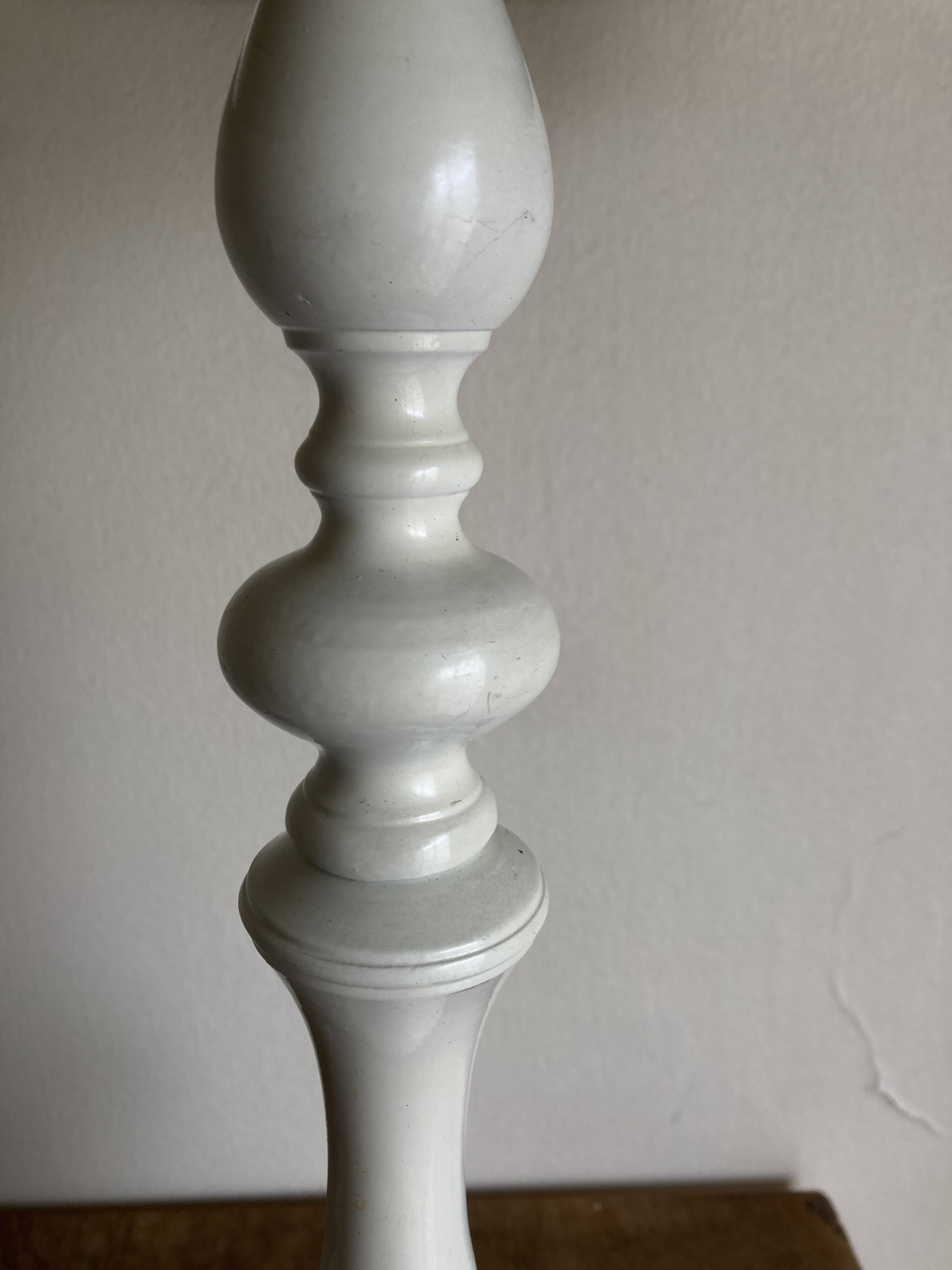 XXL cast iron baluster lamp 1970 Carnaby William Morris Revival