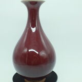 Vase China ceramic ox blood H. 32cm