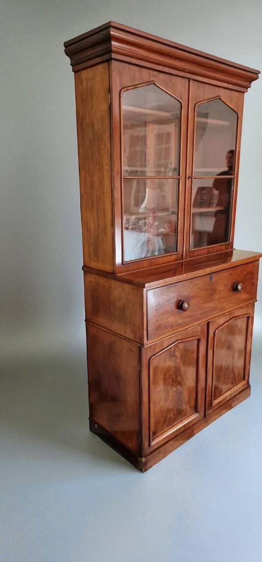Library, mahogany secretary, mid-19th century