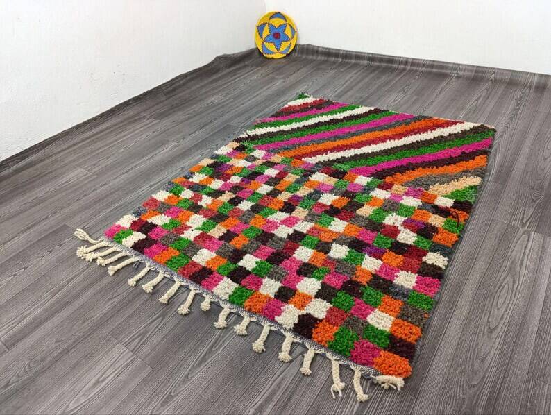 Handmade multicolored Moroccan rug 200cm x 300cm