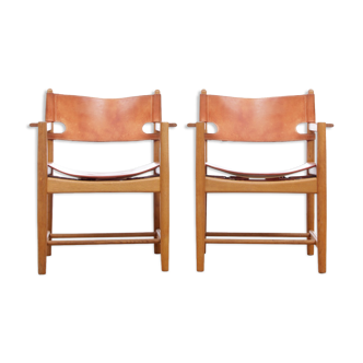 Pair of armchairs model model 3238 by Borge Mogensen for Fredericia Furniture