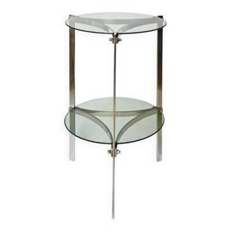 1970s chrome-plated steel tripod stool