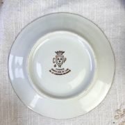 Vintage tea set in golden white porcelain CHAUVIGNY LIMOGES