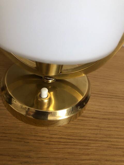 Solid brass tuning fork lamp from the 50s/60s