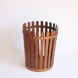 Mid century modern wooden paper bin, 1950s