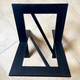 Geometric wooden magazine rack