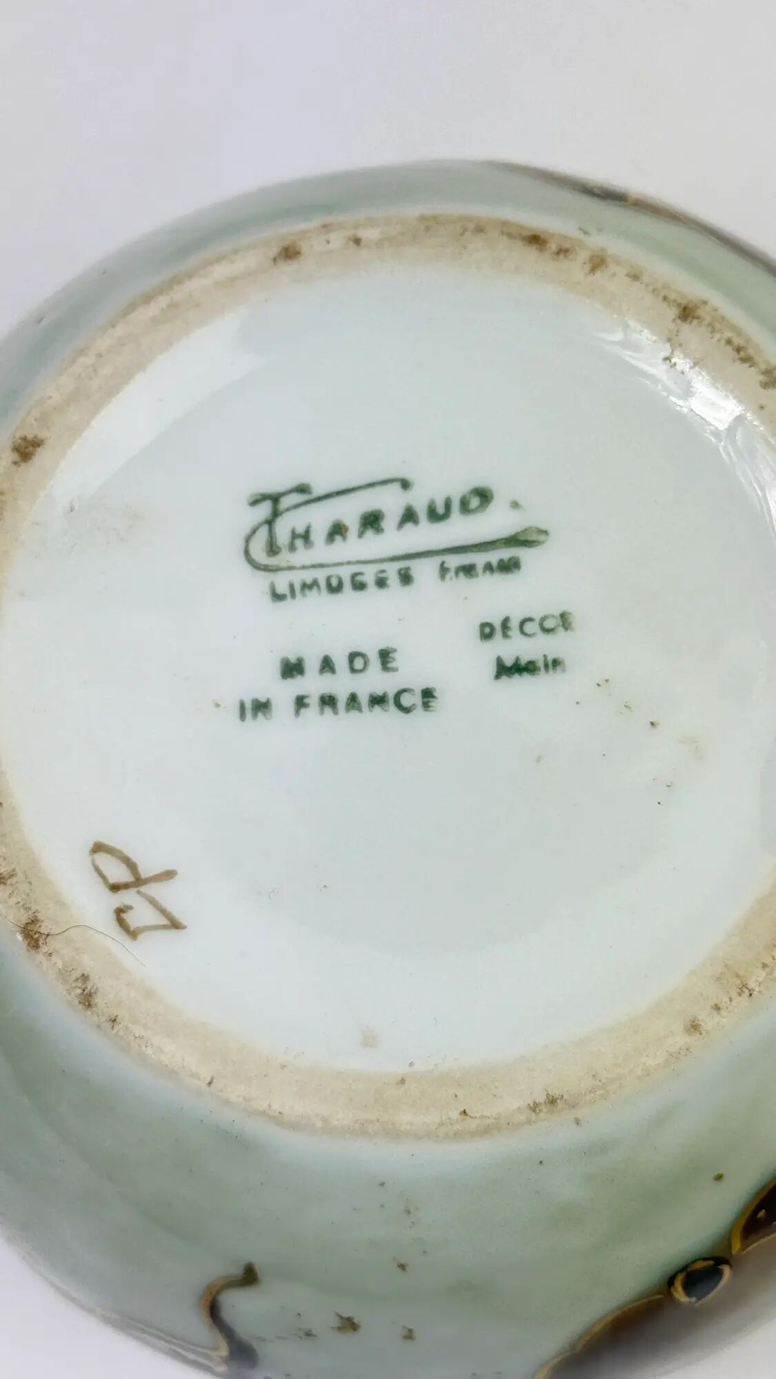 Camille Tharaud, Limoges, round porcelain vase, hand-decorated.