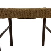 Vintage chair from the 70s minimalist design in wood and paper cord