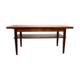 Table basse en teck avec rallonges de style danois des années 1960