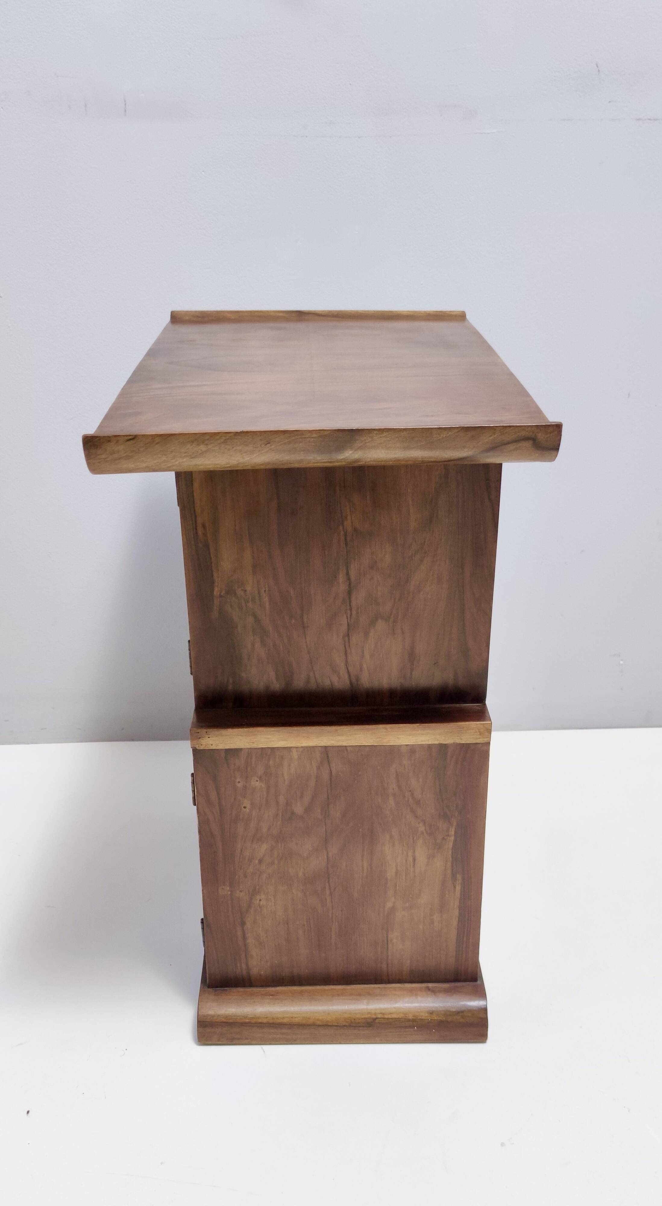 Black Walnut Divider Cabinet in the style of Emilio Lancia, Italy