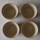 Lot de 4 petits bols en grès, beige et marron, Digoin France