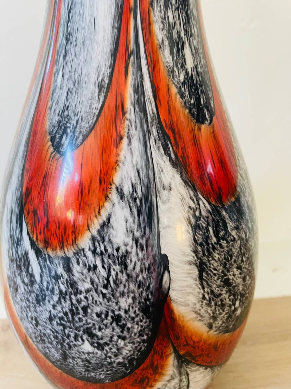 Murano opaline vase Popart 70's