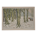 Lithograph by Henri Rivière Aspects of Nature - Winter Woods