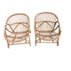 Pair of rattan armchairs 1960