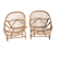 Pair of rattan armchairs 1960