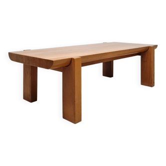 Elm wood coffee table by Luigi Gorgoni