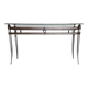Console avec plateau en verre des années 1980