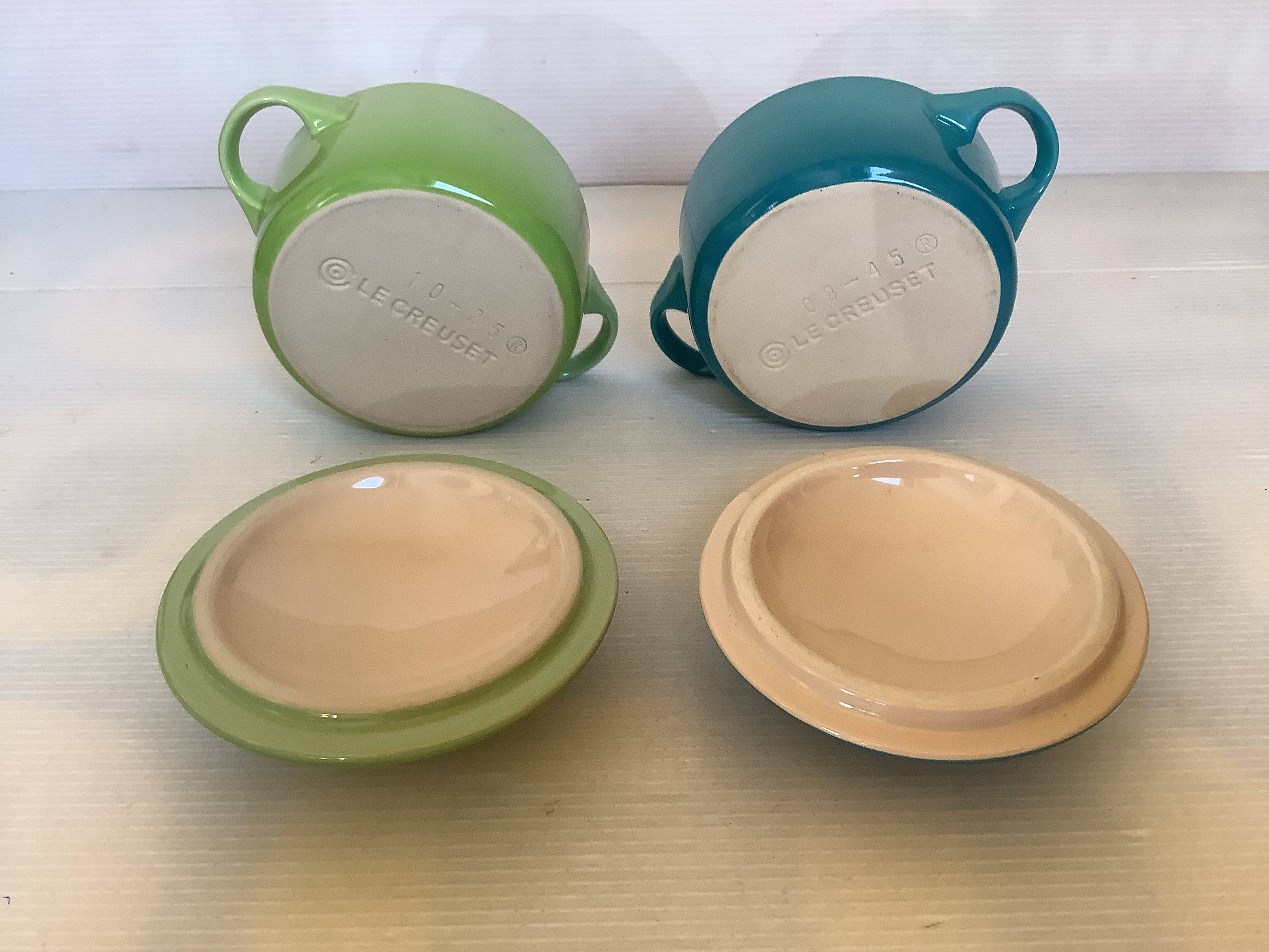 Four mini cocotte ramekins Le Creuset