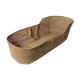 Couffin bébé en osier vintage 85x39cm