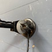 Early Rademacher wall lamp with large enamel shade