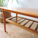Low scandinavian teak table 60's