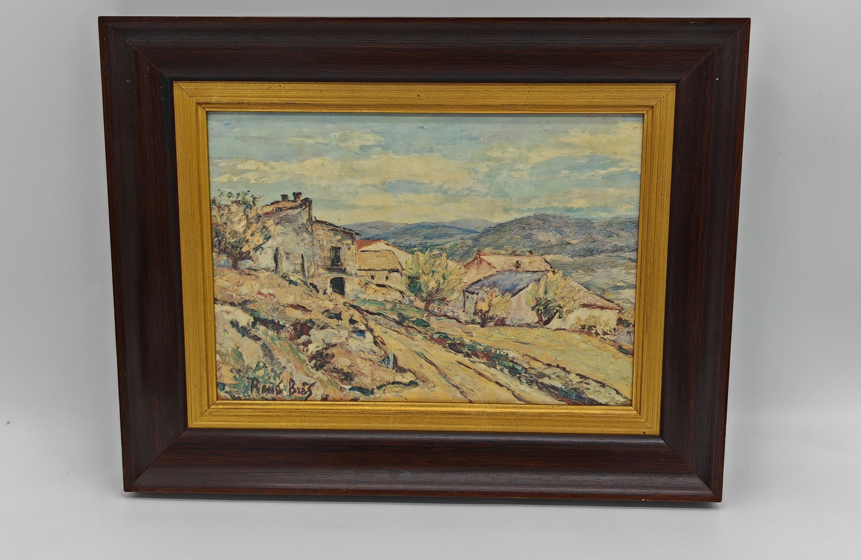 Oil on panel of René Bres