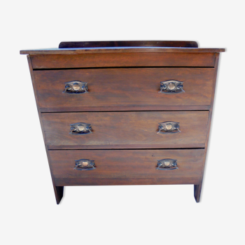 Wood grey tray dresser