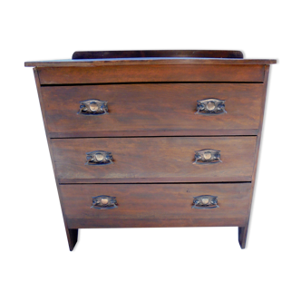 Wood grey tray dresser